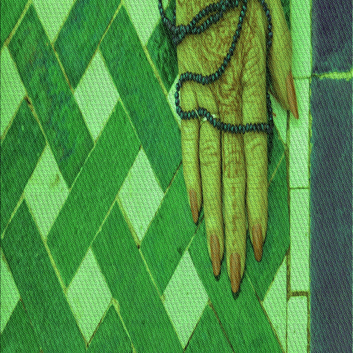 Patterned Forest Green Rug, pat1706grn