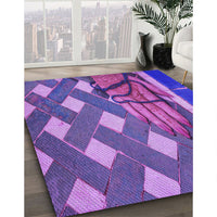 Patterned Purple Mimosa Purple Rug, pat1706pur