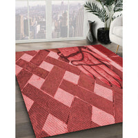 Patterned Red Rug, pat1706rd