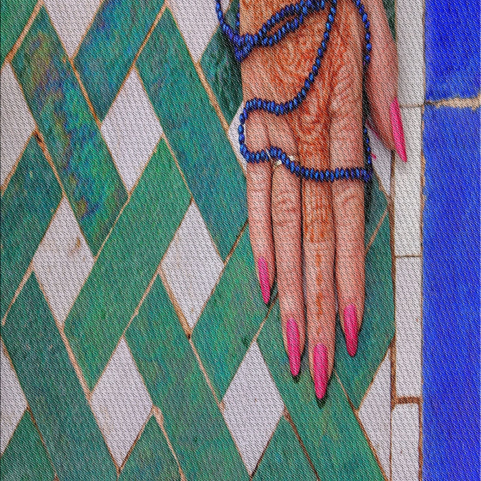 Machine Washable Transitional Plum Purple Rug, wshpat1706