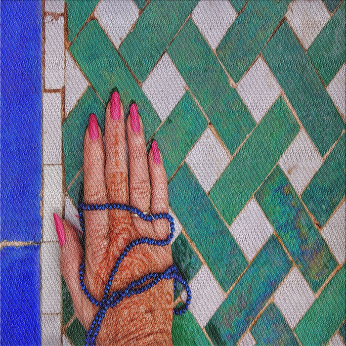 Sideview of Machine Washable Transitional Plum Purple Rug, wshpat1706