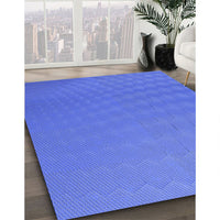 Patterned Sky Blue Rug, pat1707blu