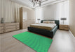 Patterned Spring Green Rug in a Bedroom, pat1707grn