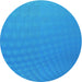 Square Patterned Neon Blue Rug, pat1707lblu