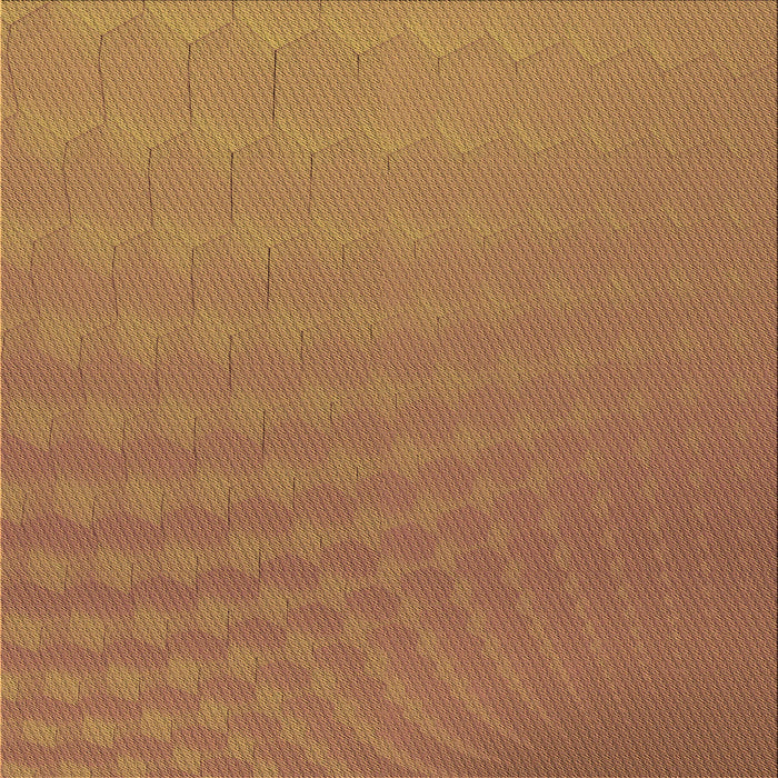 Round Patterned Orange Rug, pat1707org