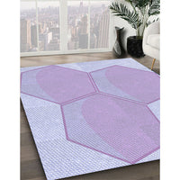 Patterned Purple Mimosa Purple Rug, pat1708blu