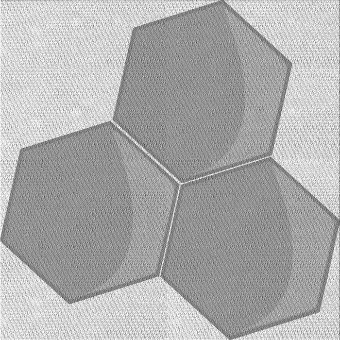 Round Patterned Gray Rug, pat1708gry