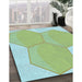 Patterned Pale Green Rug in Family Room, pat1708lblu