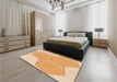 Patterned Orange Rug in a Bedroom, pat1708org