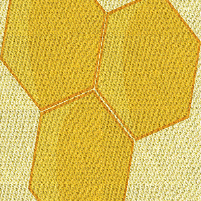 Machine Washable Transitional Bold Yellow Rug, wshpat1708yw