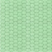 Round Machine Washable Transitional Mint Green Rug, wshpat1709grn