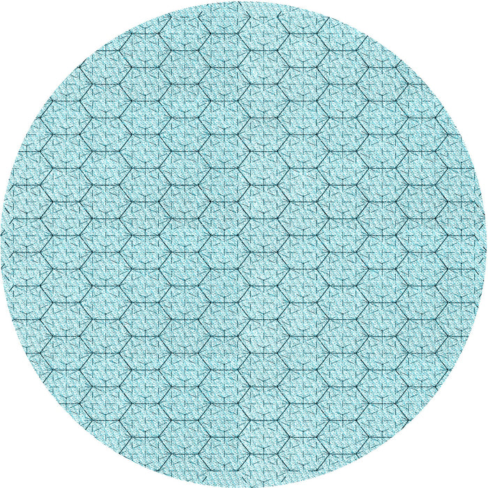 Square Machine Washable Transitional Electric Blue Rug in a Living Room, wshpat1709lblu