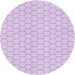 Square Machine Washable Transitional Orchid Purple Rug in a Living Room, wshpat1709pur