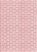 Machine Washable Transitional Pink Rug, wshpat1709rd