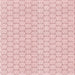 Round Machine Washable Transitional Pink Rug, wshpat1709rd