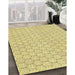 Machine Washable Transitional Sun Yellow Rug in a Family Room, wshpat1709yw