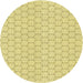 Square Machine Washable Transitional Sun Yellow Rug in a Living Room, wshpat1709yw