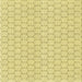 Round Machine Washable Transitional Sun Yellow Rug, wshpat1709yw