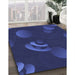 Machine Washable Transitional Blue Rug in a Family Room, wshpat171blu