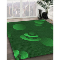 Patterned Green Rug, pat171grn