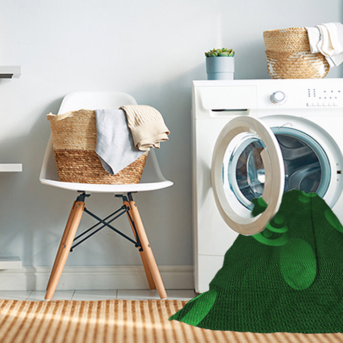 Machine Washable Transitional Green Rug in a Washing Machine, wshpat171grn