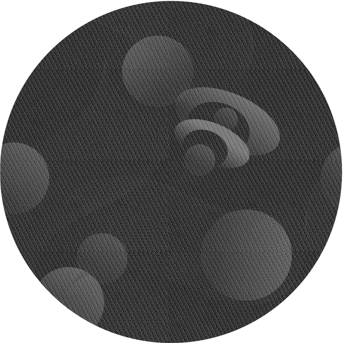 Square Patterned Charcoal Black Rug, pat171gry