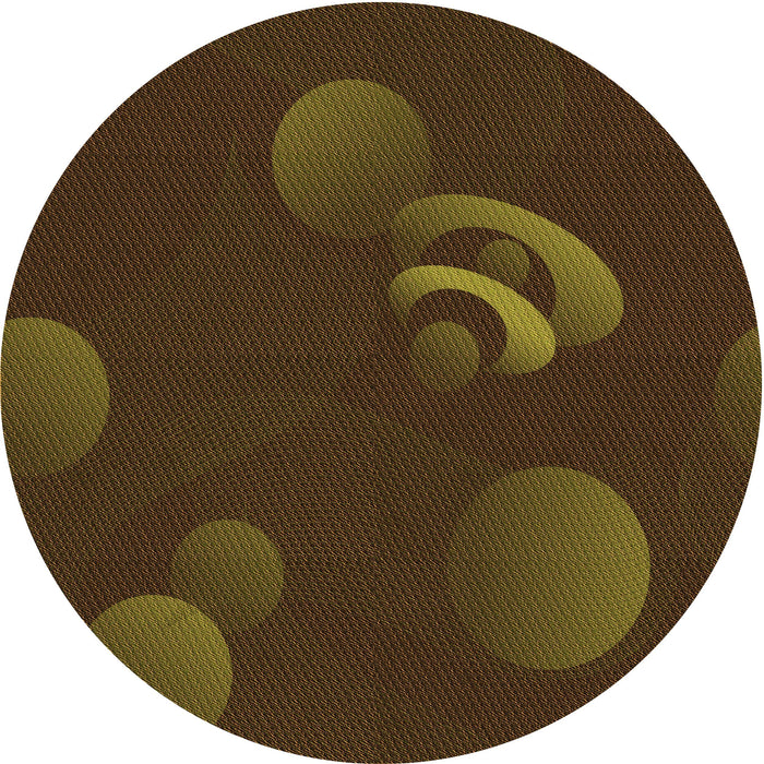 Square Patterned Dark Bronze Brown Rug, pat171org