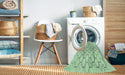 Machine Washable Transitional Mint Green Rug in a Washing Machine, wshpat1710grn