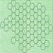 Round Machine Washable Transitional Mint Green Rug, wshpat1710grn