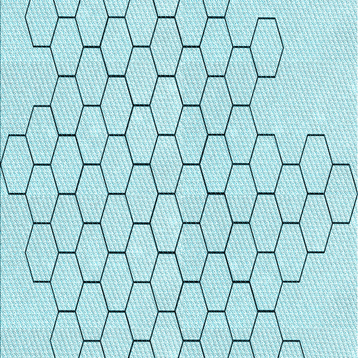 Machine Washable Transitional Electric Blue Rug, wshpat1710lblu