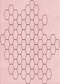 Machine Washable Transitional Light Coral Pink Rug, wshpat1710rd