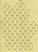 Machine Washable Transitional Yellow Rug, wshpat1710yw