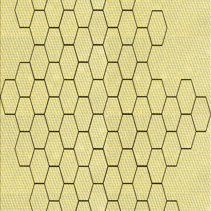 Machine Washable Transitional Yellow Rug, wshpat1710yw