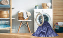 Machine Washable Transitional Midnight Blue Rug in a Washing Machine, wshpat1711blu