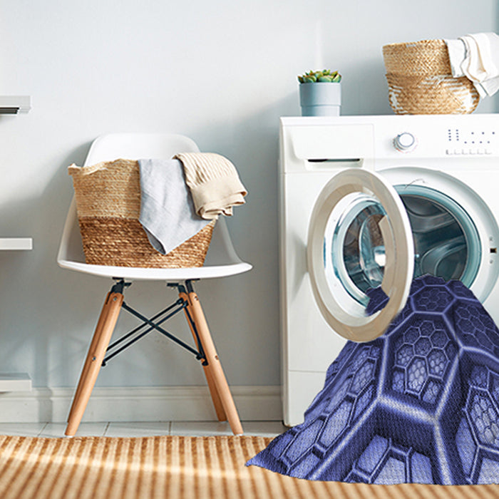 Machine Washable Transitional Midnight Blue Rug in a Washing Machine, wshpat1711blu