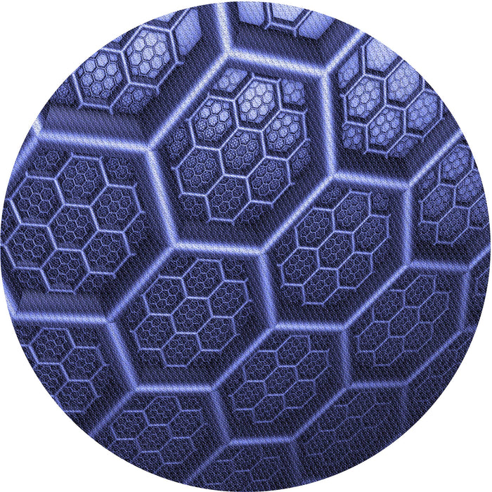 Square Machine Washable Transitional Midnight Blue Rug in a Living Room, wshpat1711blu