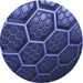 Square Machine Washable Transitional Midnight Blue Rug in a Living Room, wshpat1711blu