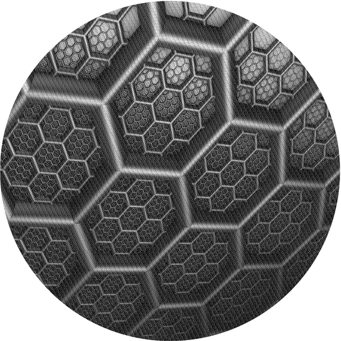 Square Machine Washable Transitional Charcoal Black Rug in a Living Room, wshpat1711gry