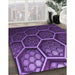 Machine Washable Transitional Jasmine Purple Rug in a Family Room, wshpat1711pur