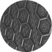 Square Patterned Charcoal Black Rug, pat1712gry