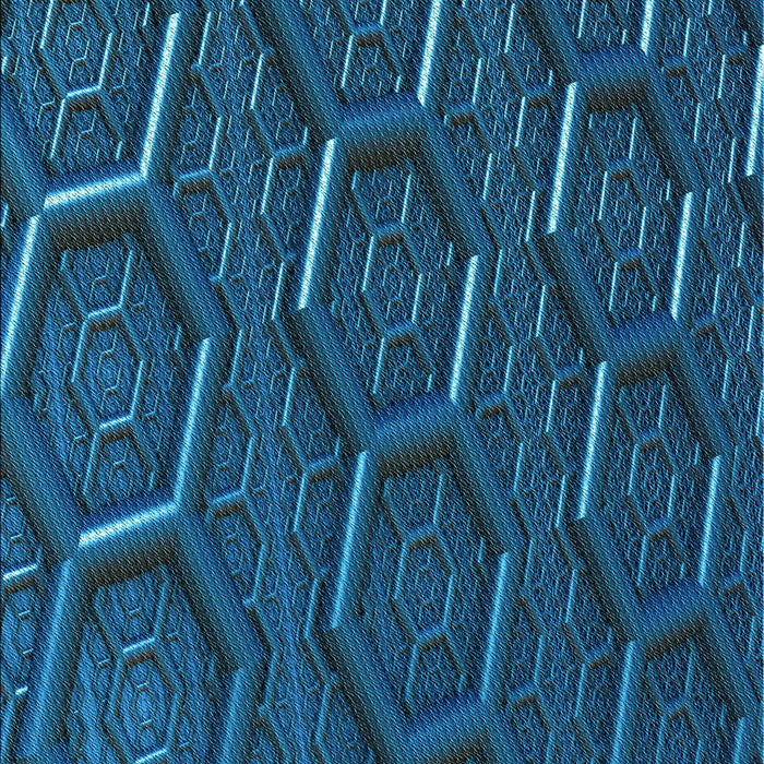 Machine Washable Transitional Blue Rug, wshpat1712lblu