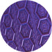 Square Patterned Indigo Purple Rug, pat1712pur