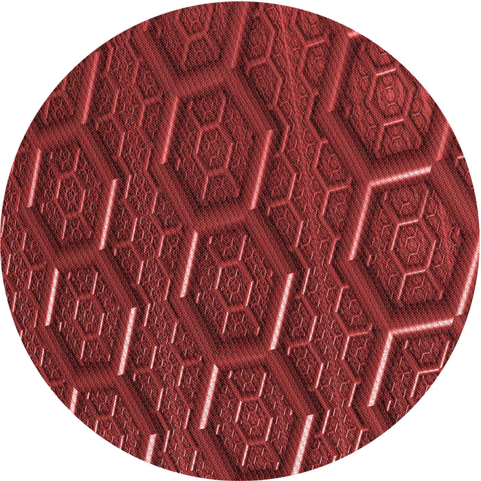 Square Patterned Cranberry Red Rug, pat1712rd