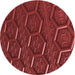 Square Patterned Cranberry Red Rug, pat1712rd