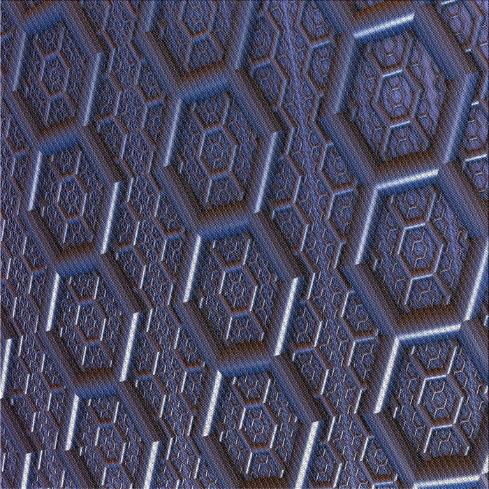 Square Patterned Blue Novelty Rug, pat1712