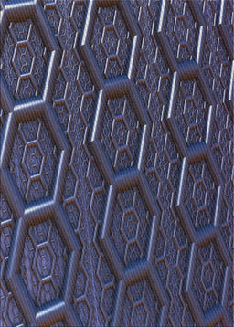 Patterned Blue Novelty Rug, pat1712