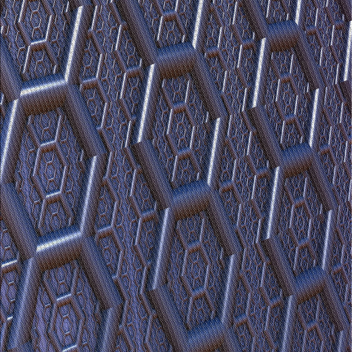 Patterned Blue Novelty Rug, pat1712