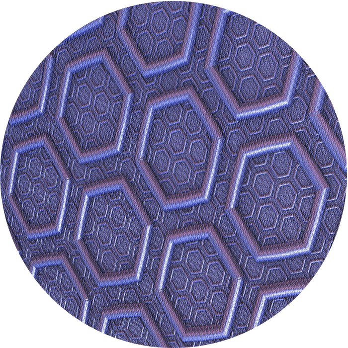 Square Patterned Medium Slate Blue Rug, pat1713blu