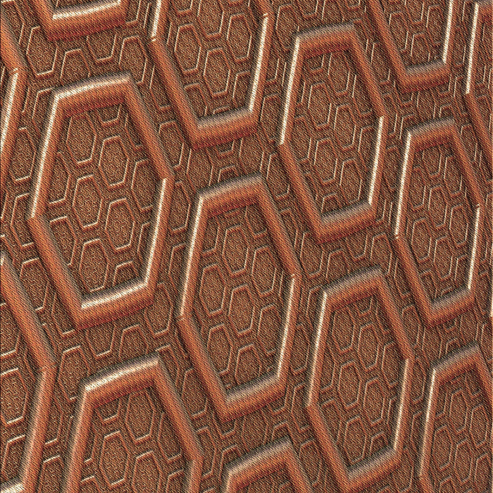 Machine Washable Transitional Saffron Red Rug, wshpat1713brn