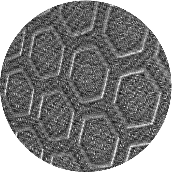 Square Patterned Gray Rug, pat1713gry